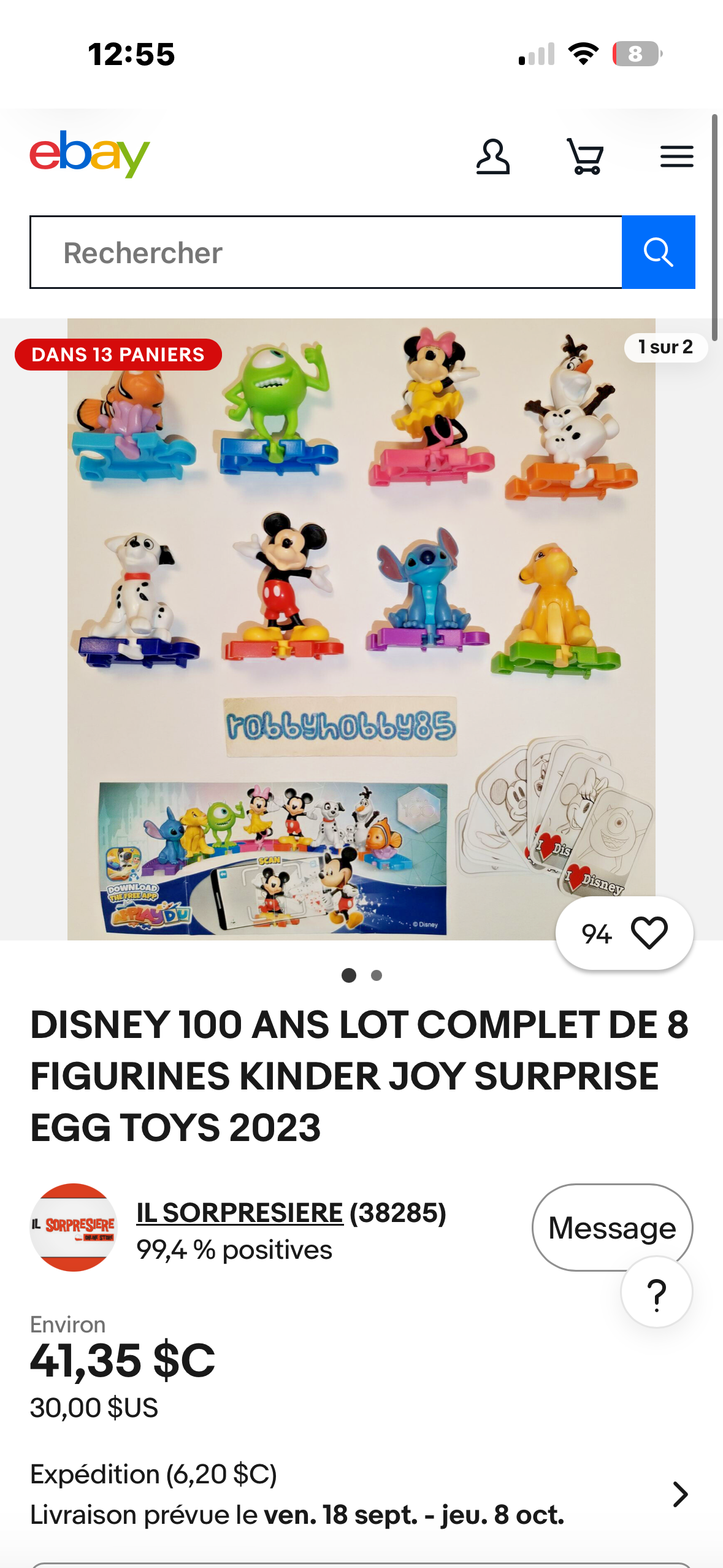 Collection complète Disney du 100e anniversaire (cmb)