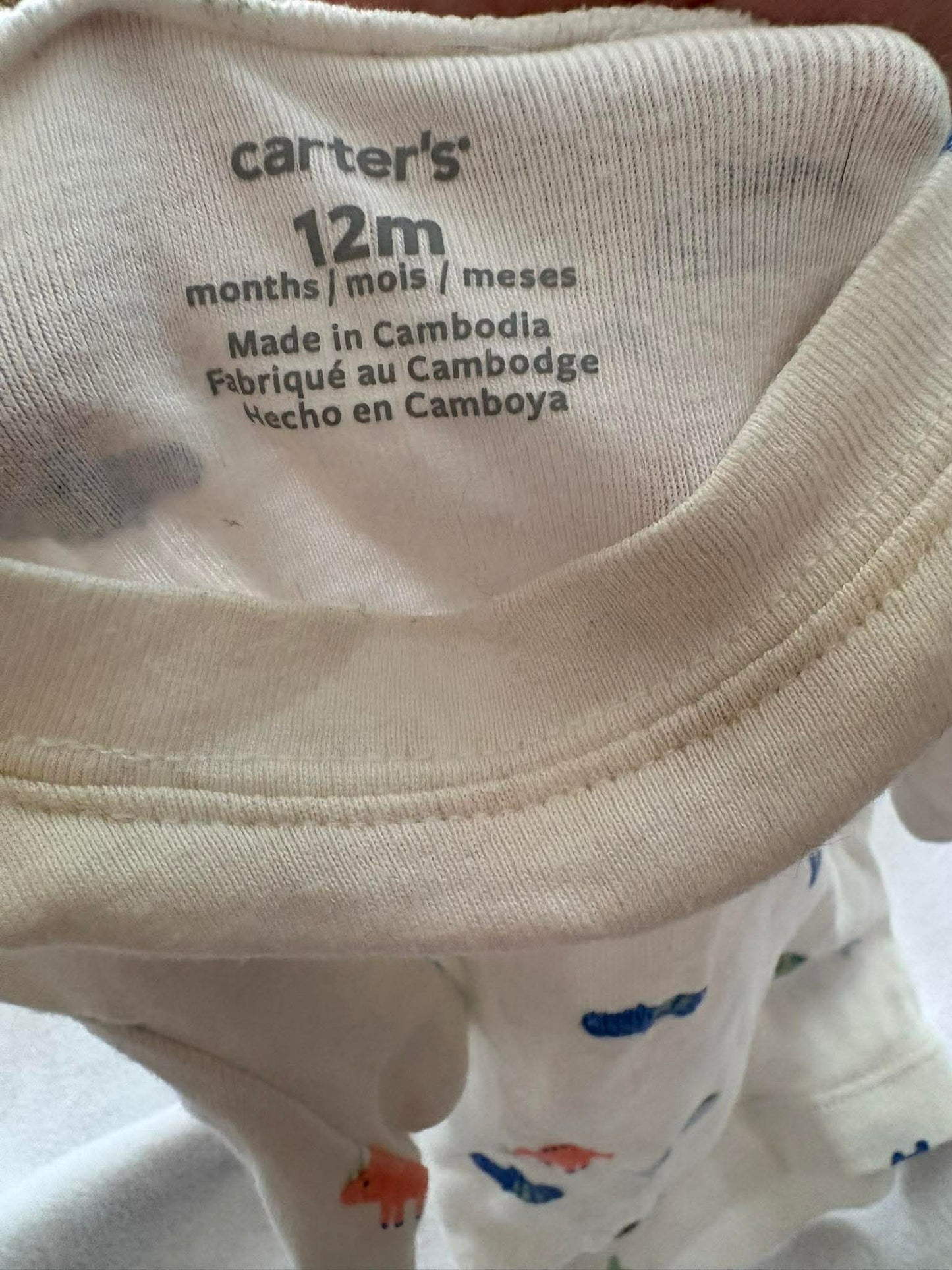 t-shirt carter’s 12 mois