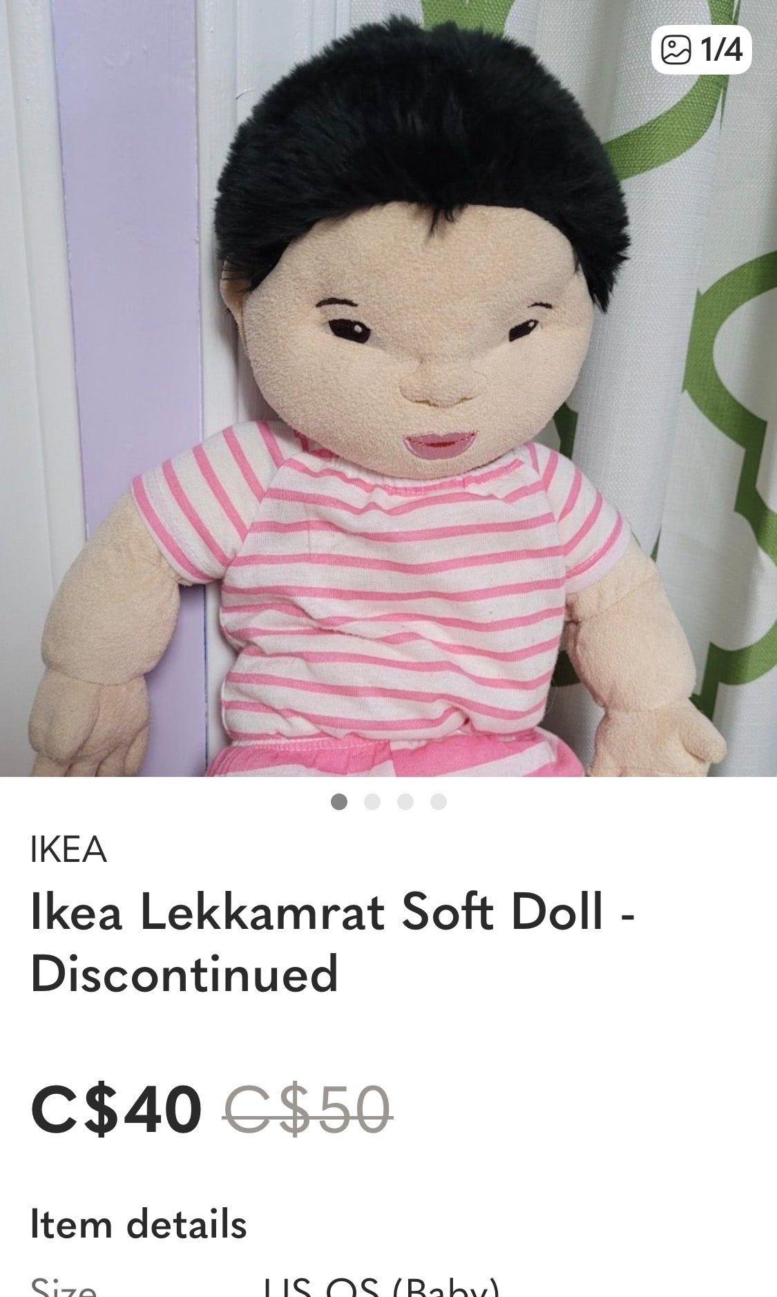 RARE Poupée discontinué ikea Lekkamrat valeur entre 40$ et 70$