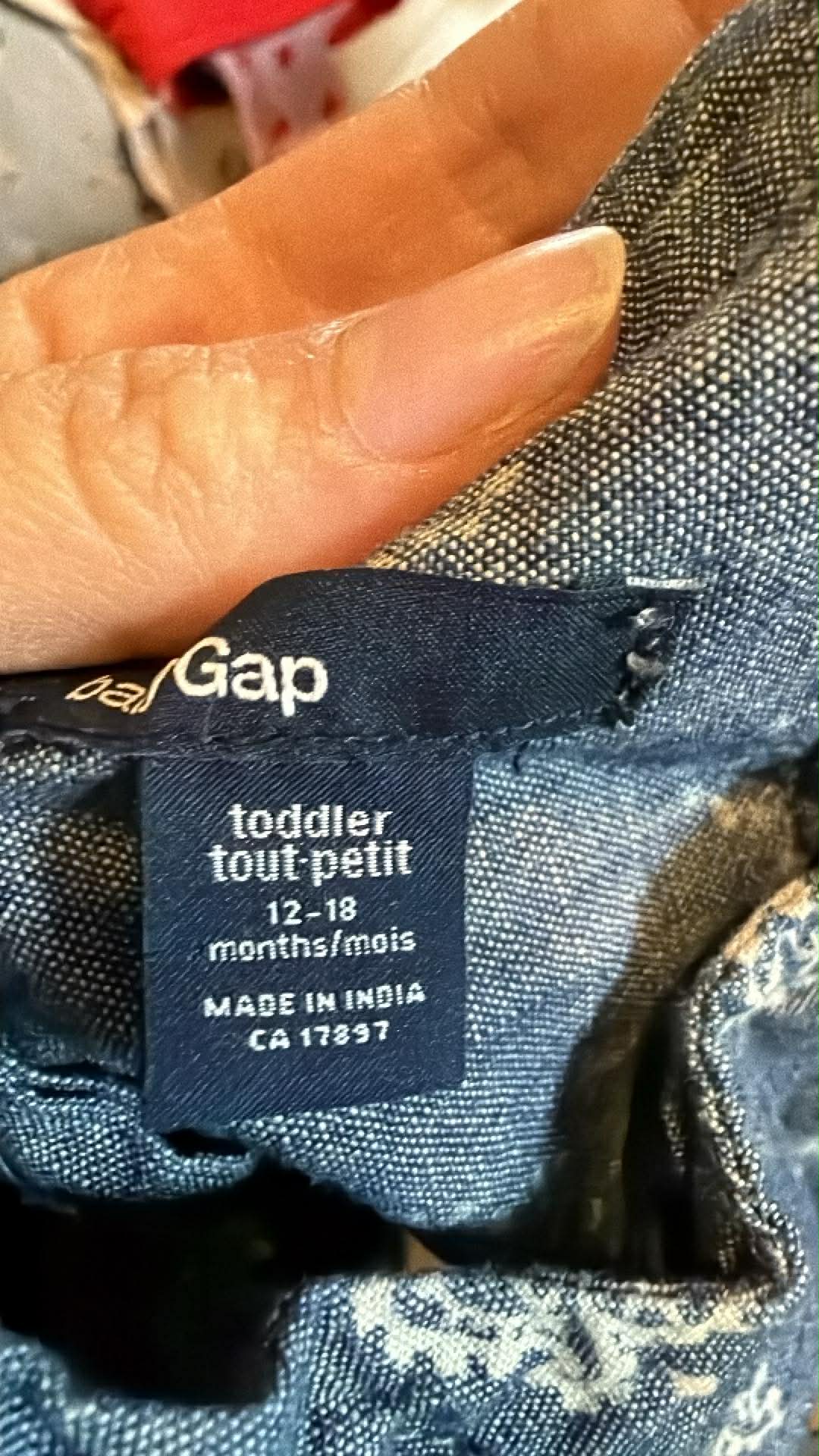 Camisols baby gap 12-18 mois
