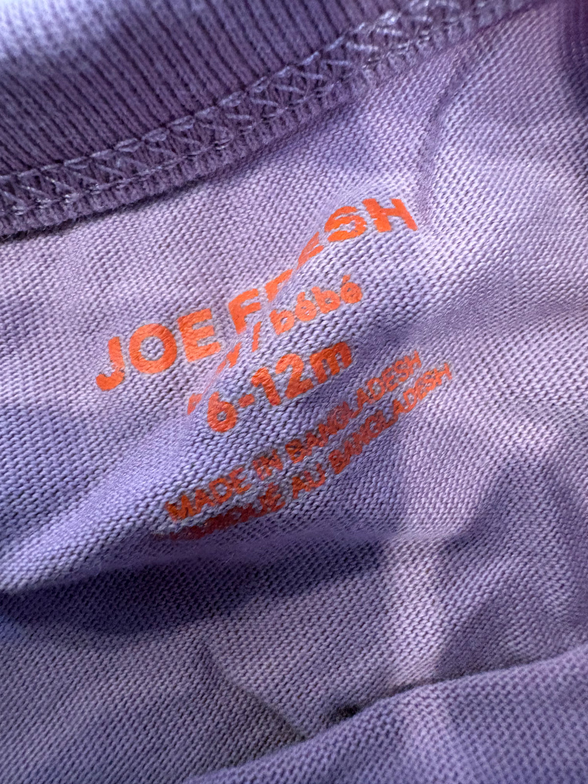 Chandail Joe Fresh 6-12 mois (cmb)