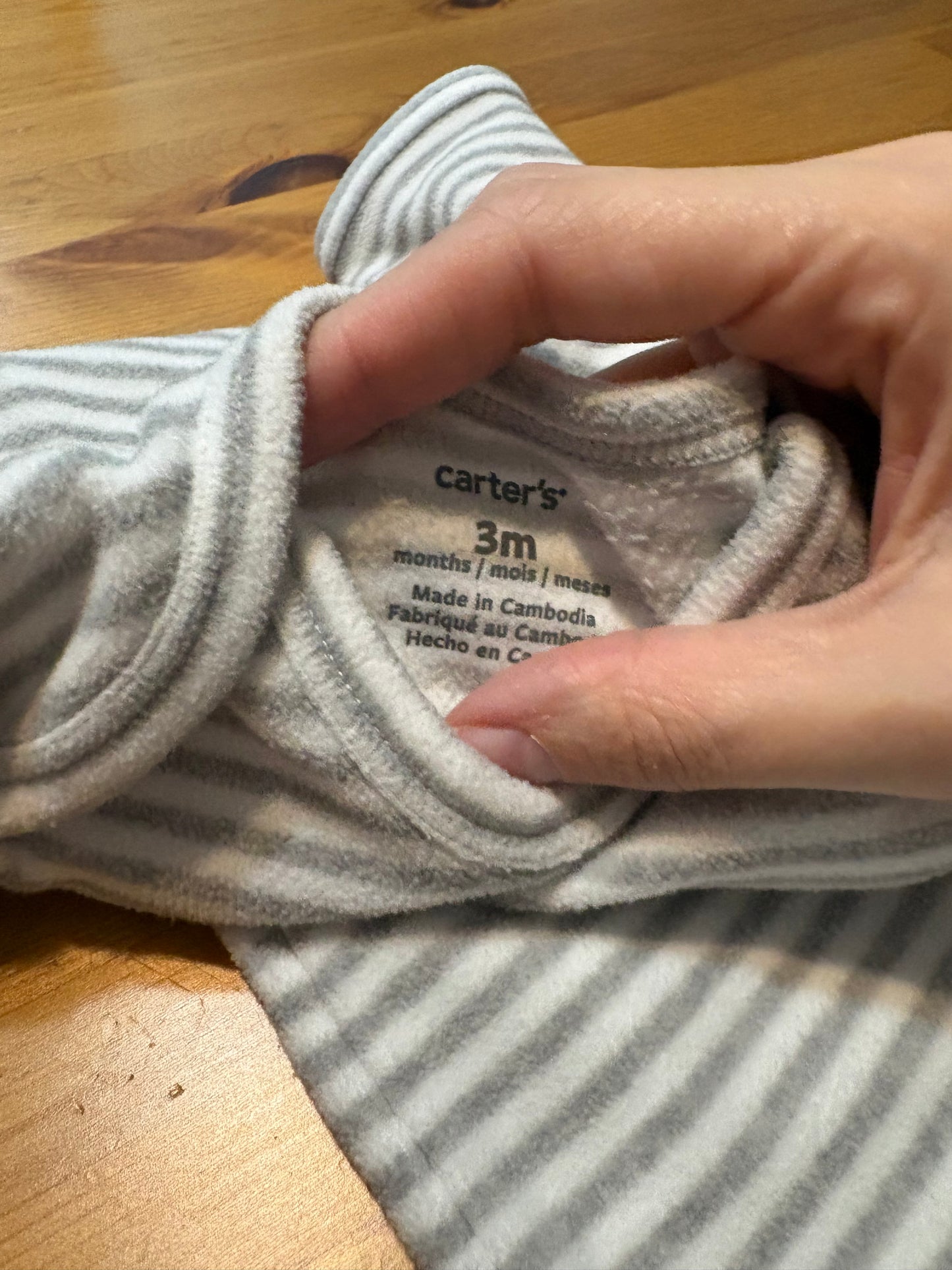 Dormeuse flanelle carter’s 3 mois