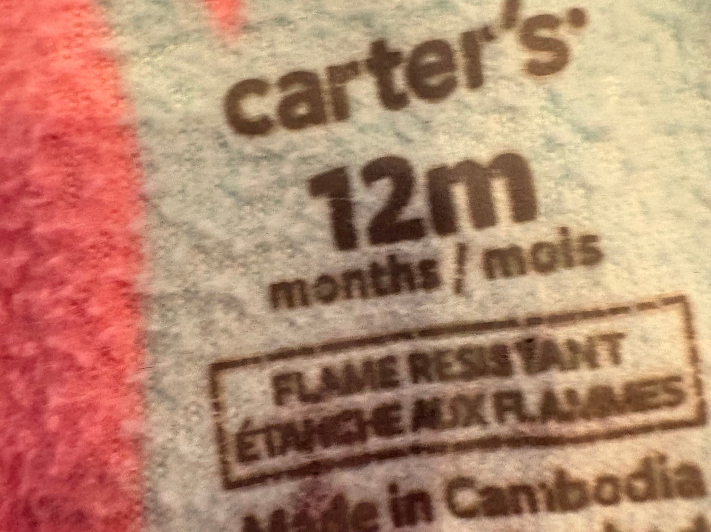 Pyjama carter's 12 mois (cmb)