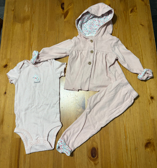 Ensemble carter’s 12 mois état neuf