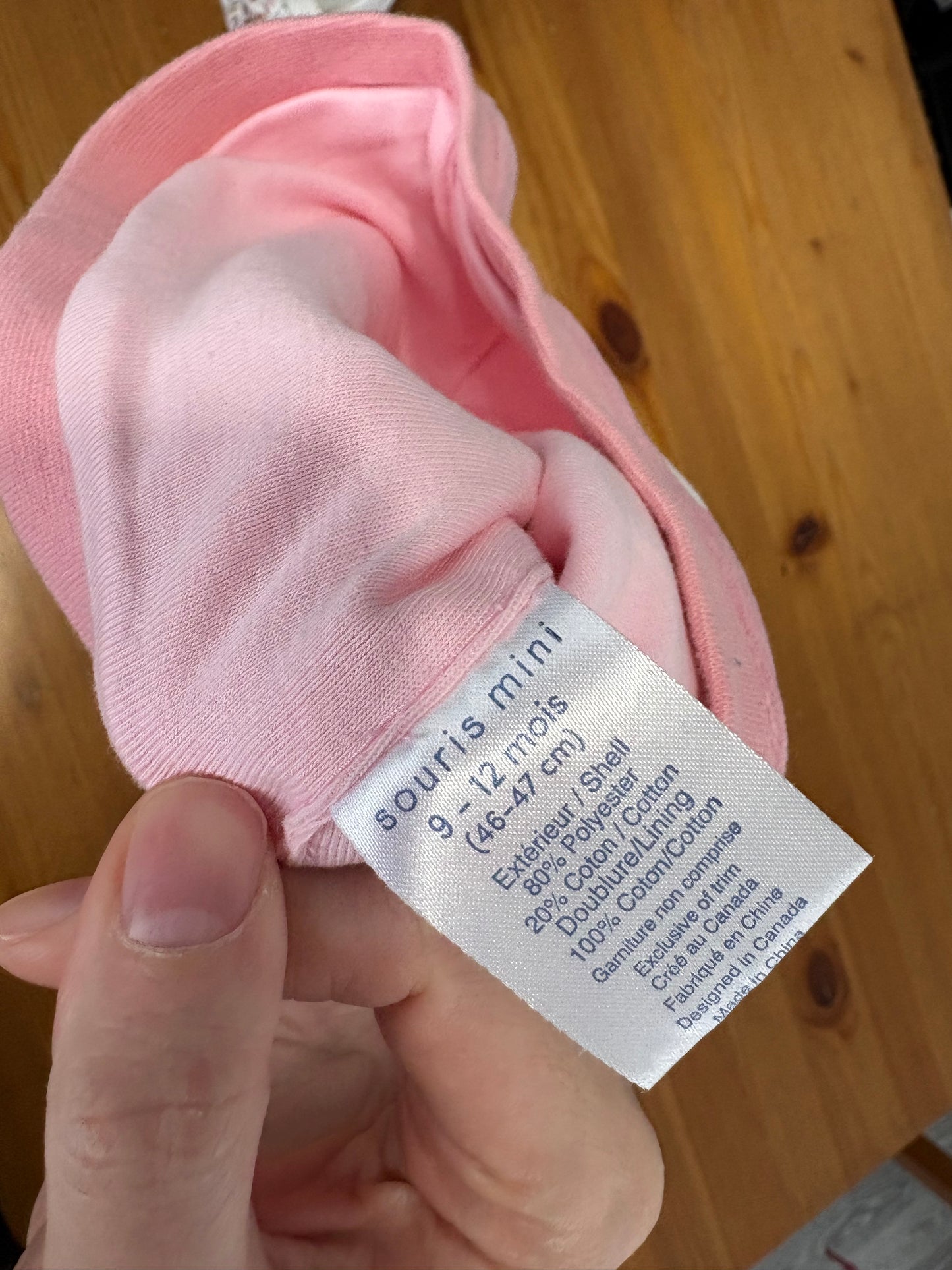 Bonnet 9-12 mois souris mini