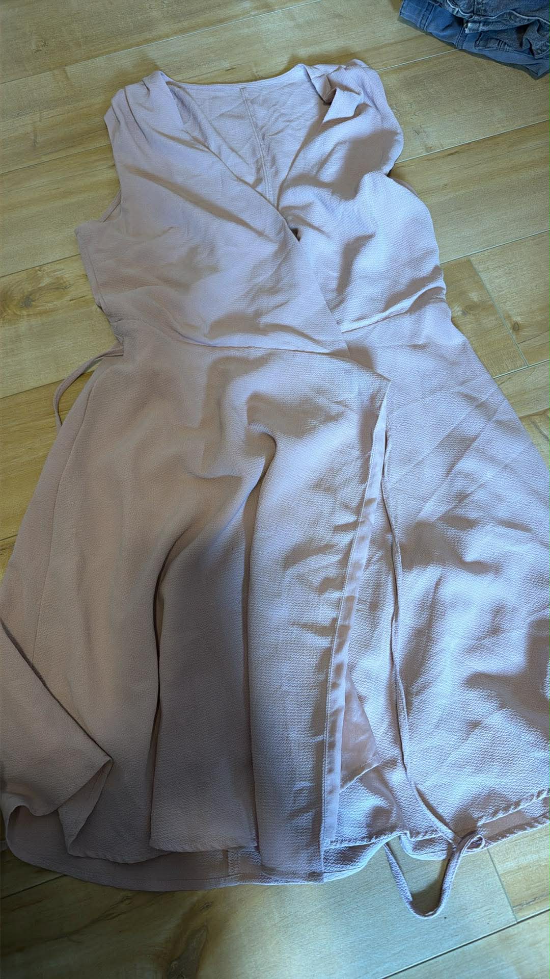 Magnifique Robe porte feuille, rose poudre small