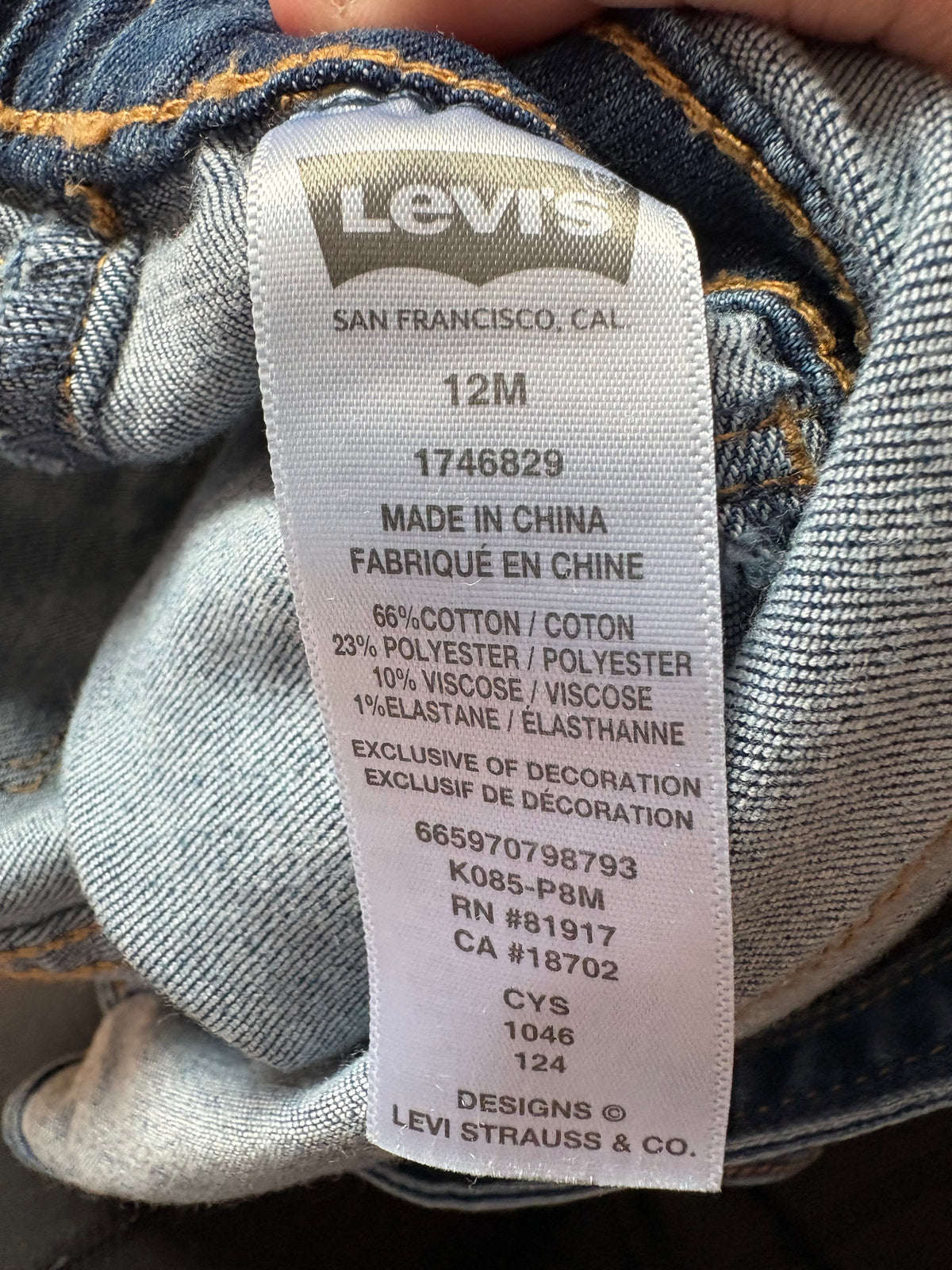 Salopette Levis 12 mois (cmb)