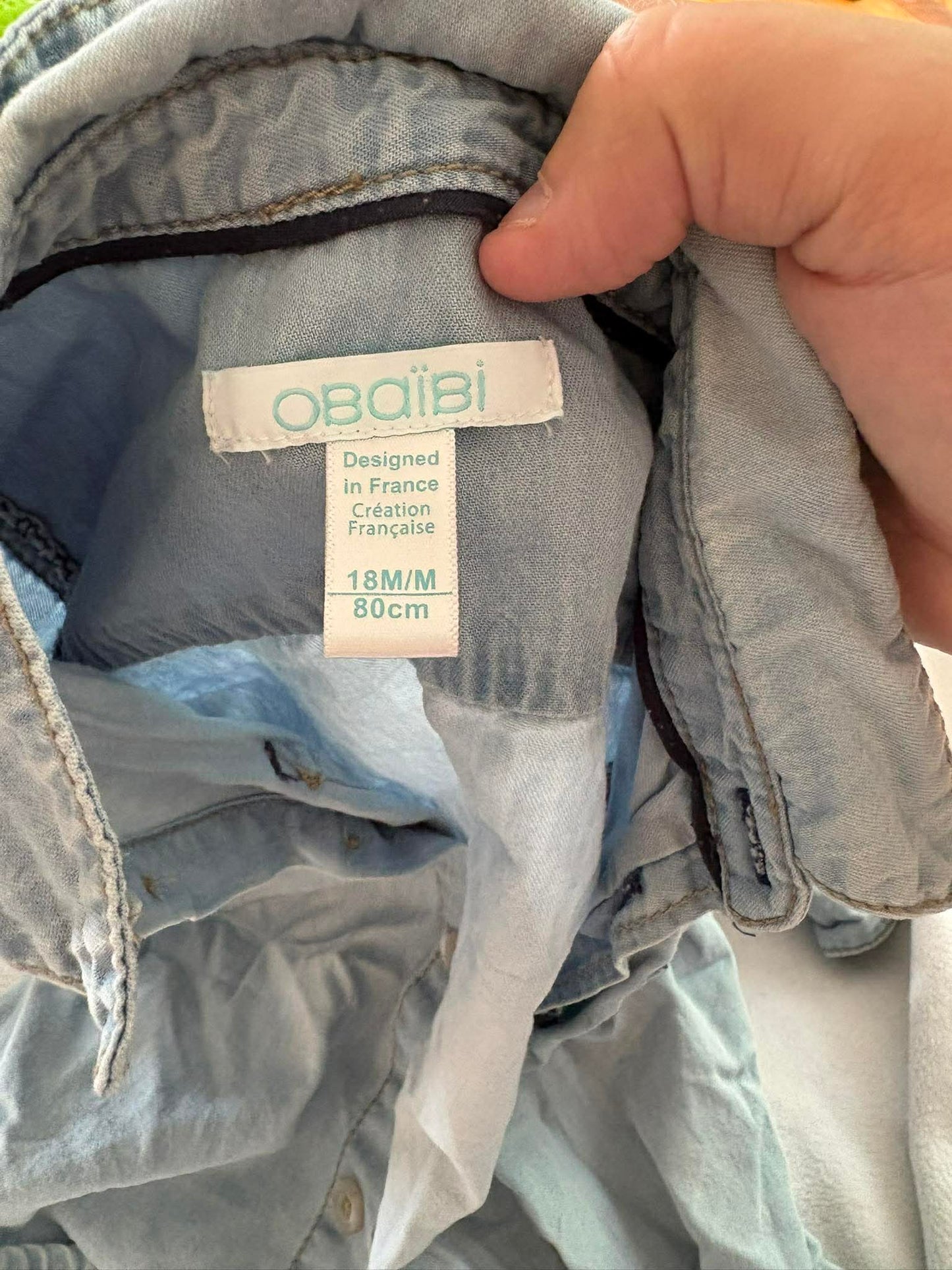 Chemise obaïbï 18 mois