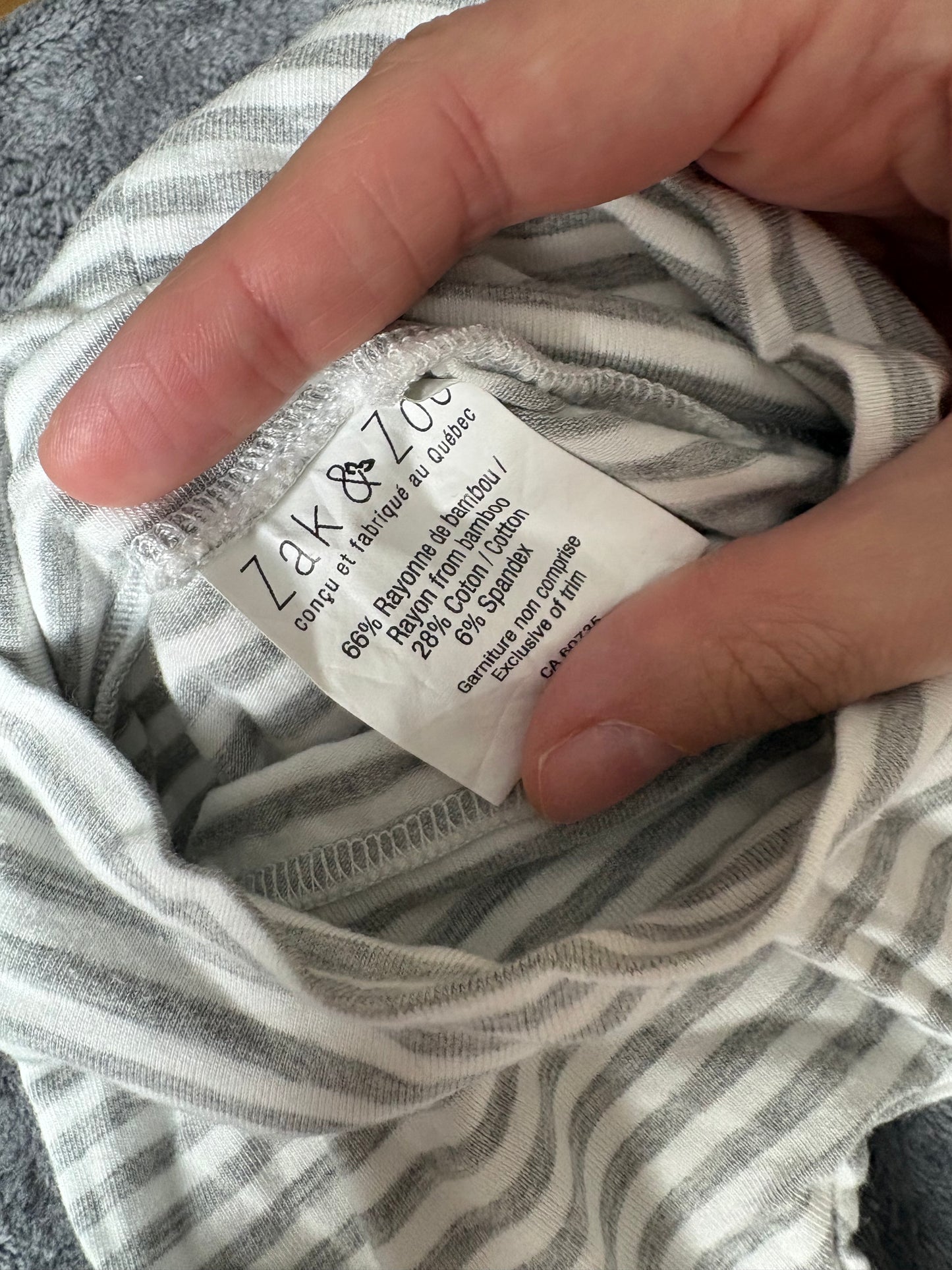 Pantalon évolutif zack et zoé 0-6 mois,rayonne de bambou valeur de 40$