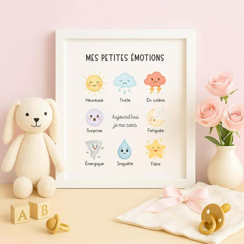 Affiche des émotions 8x10