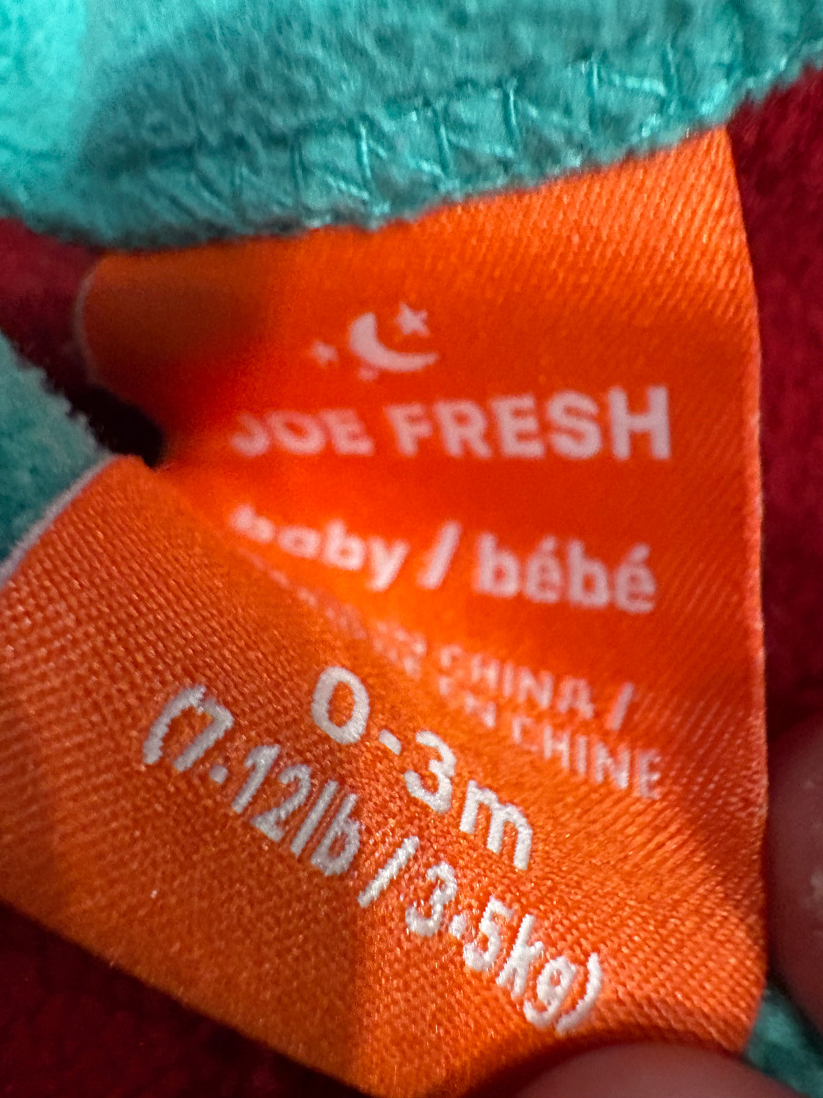Pyjama Joe Fresh 3 mois (cmb)