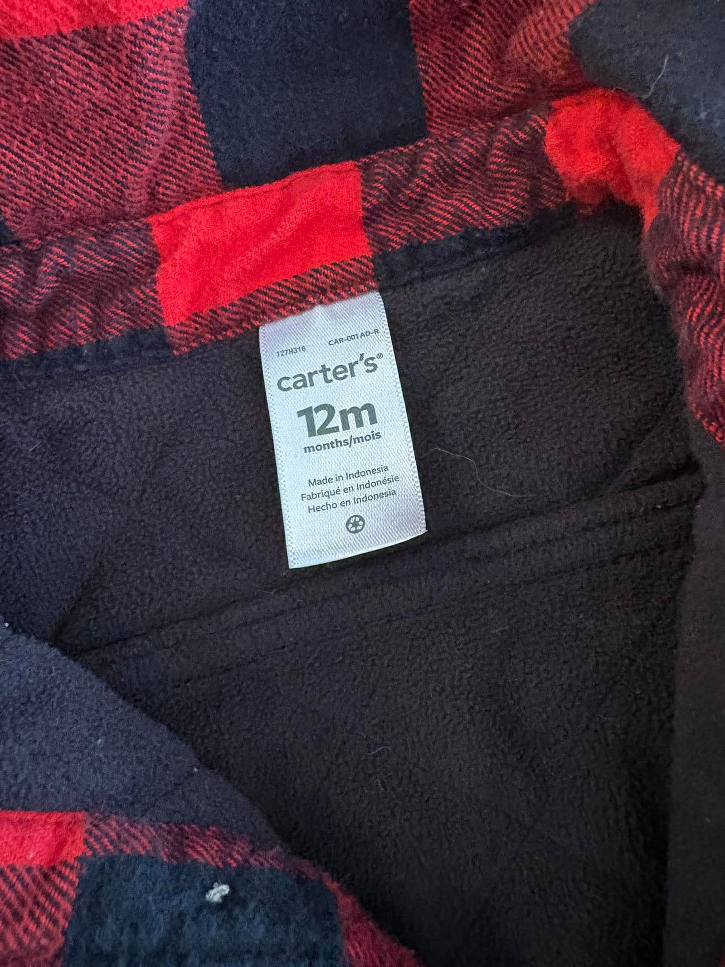 Veste carter’s 12 mois doublé