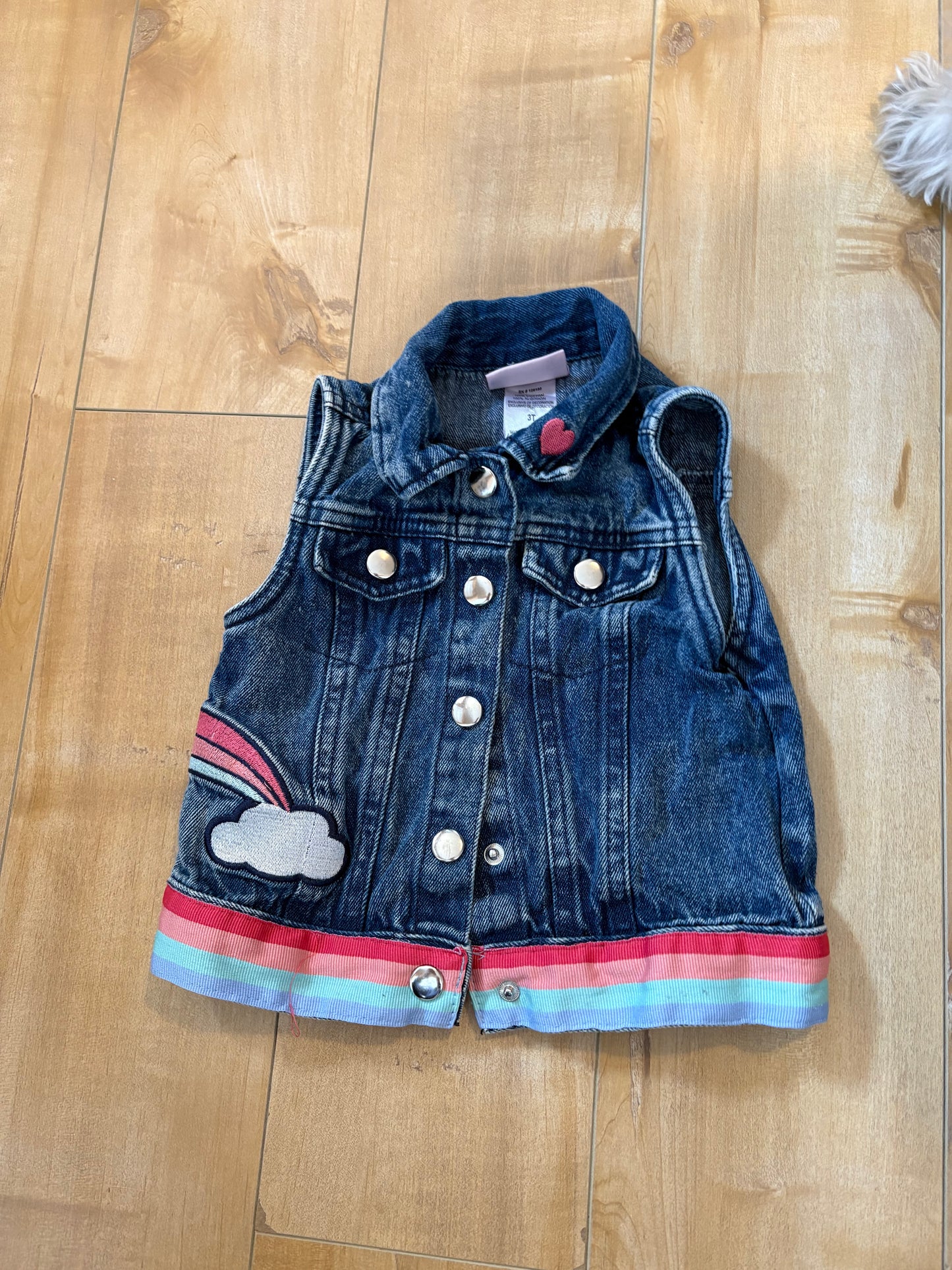 Veste jeans sans manche little nass 3T