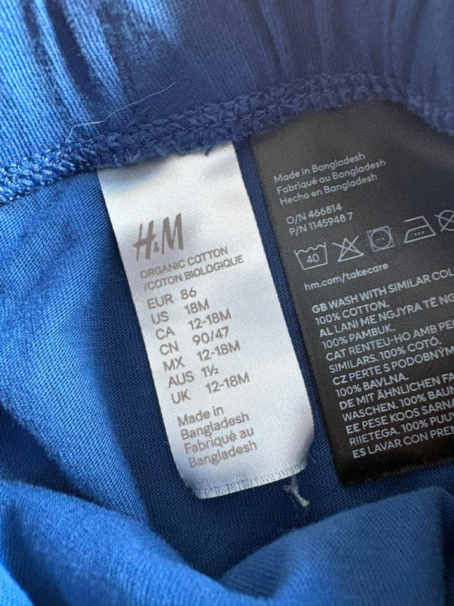 Short h&m 12-18 mois (cmb)