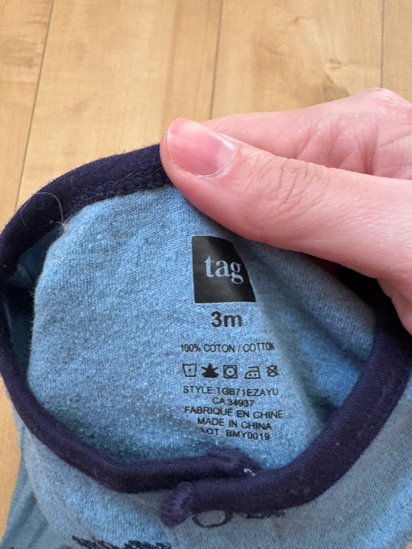 Pyjama tag 3 mois état neuf