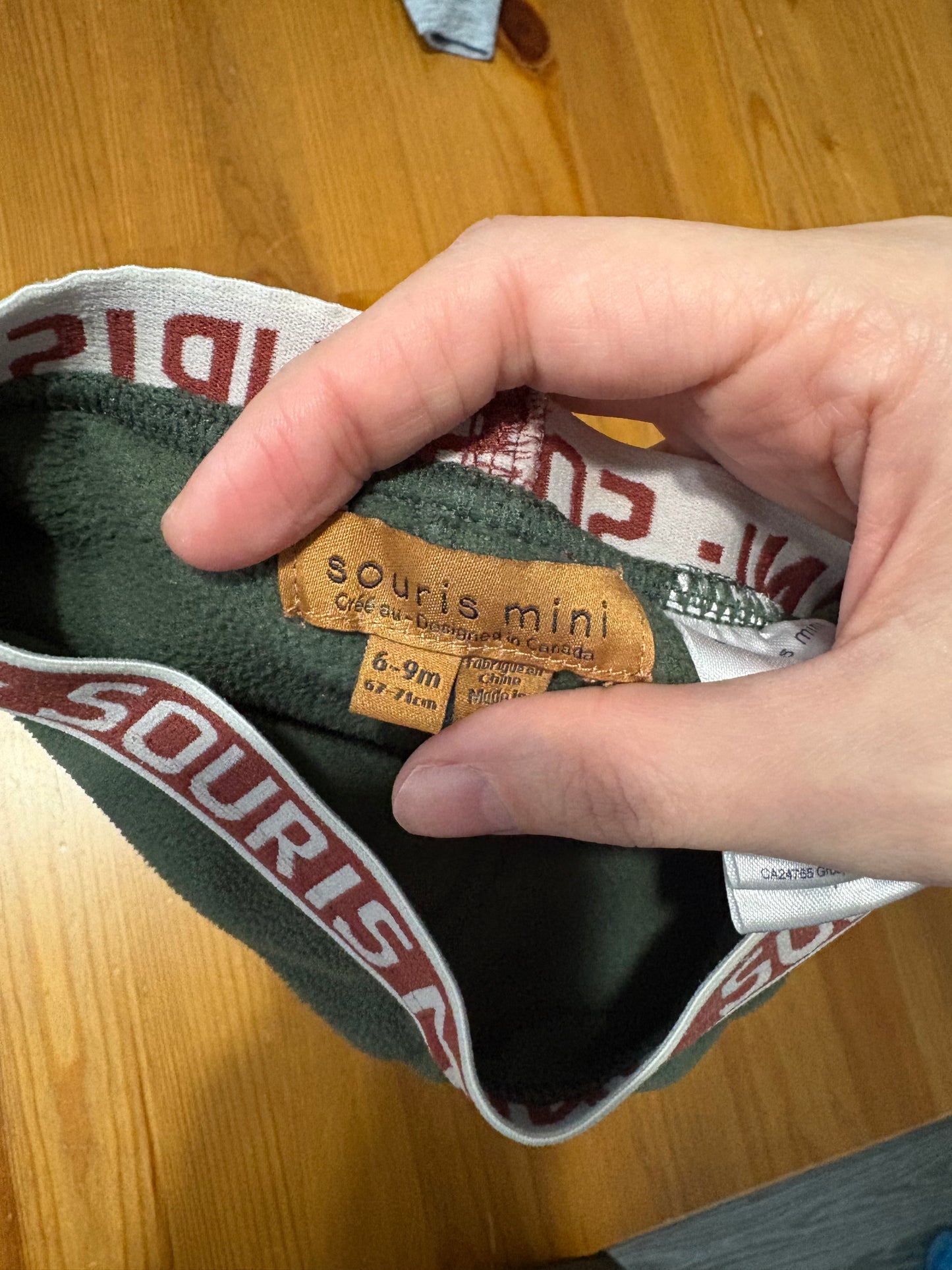 Pantalon ouaté souris mini 6-9 mois