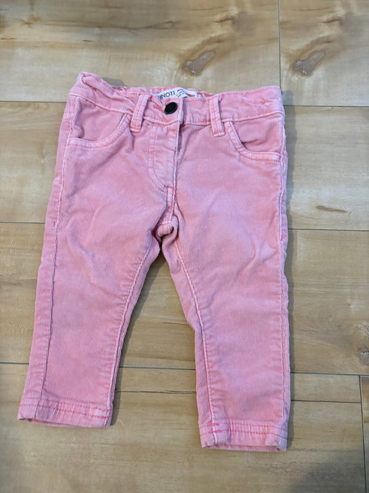 Pantalon minoti 9-12 mois velour ajustable