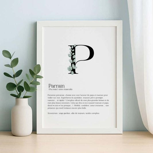 Affiche définition pour parrain