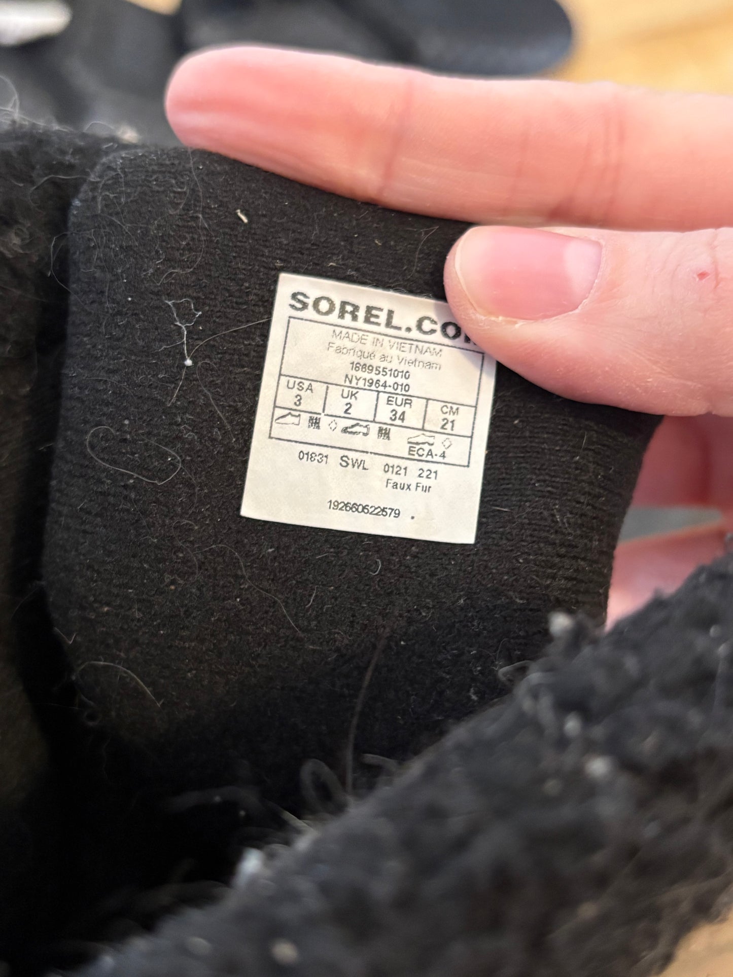 Botte sorel taille 3 usa pied 21 cm