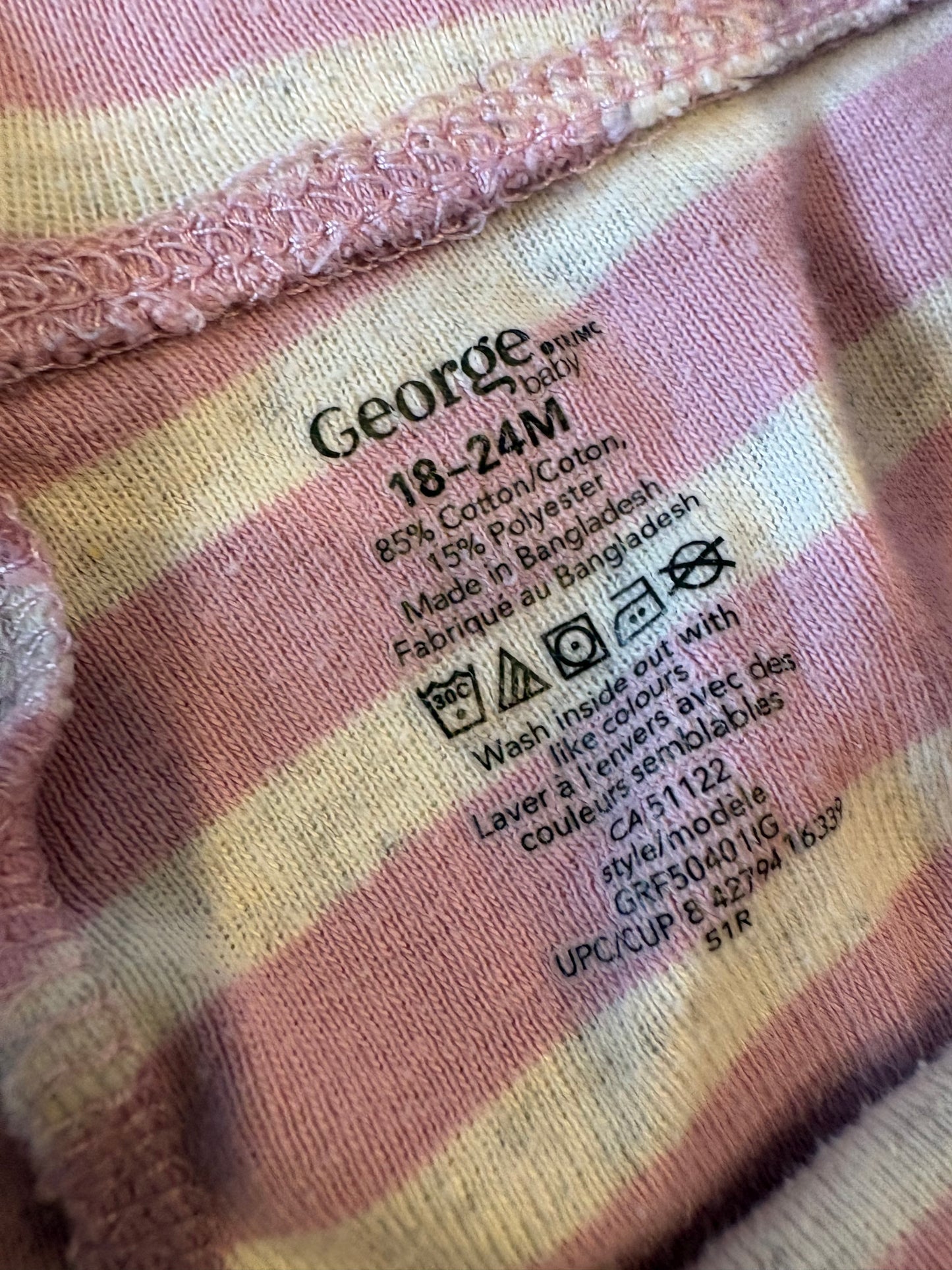 Chandail et pantalon  George 18-24 mois (cmb)