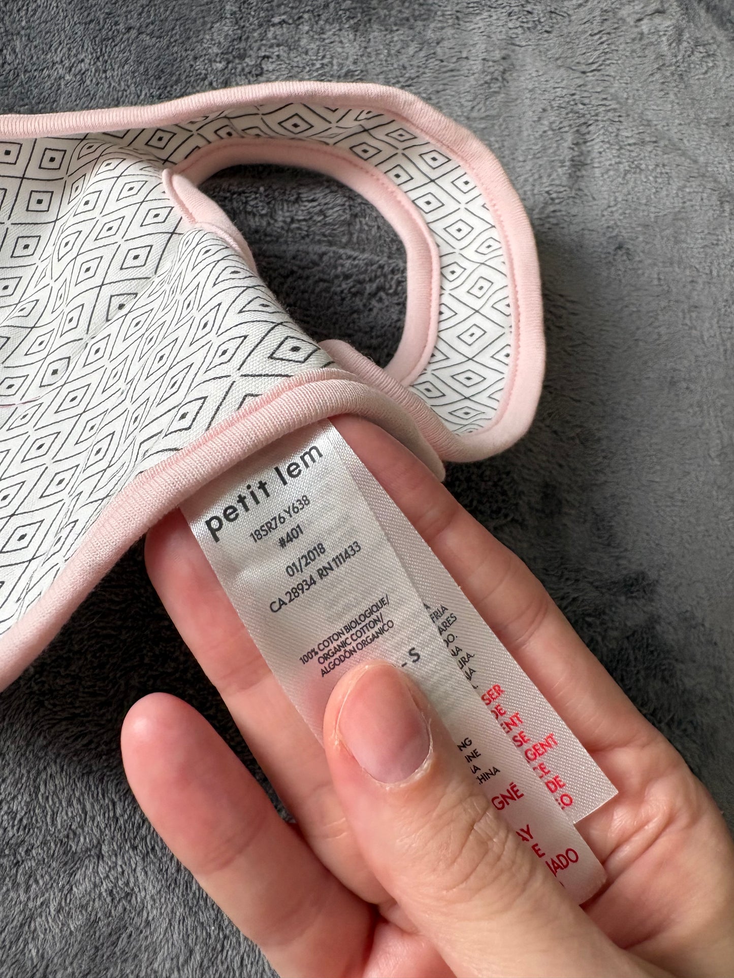 Bavoir neuf petit lem newborn