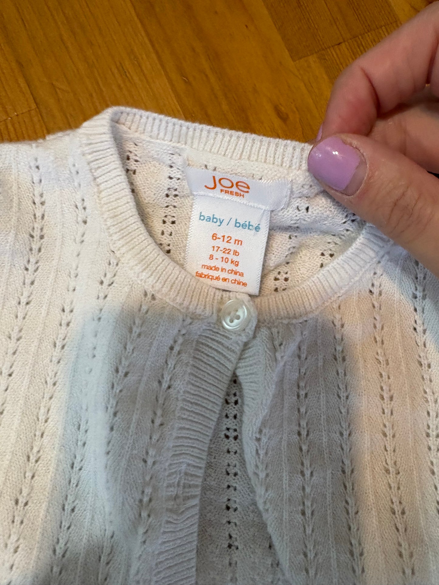 Veste joe fresh 6-12 mois