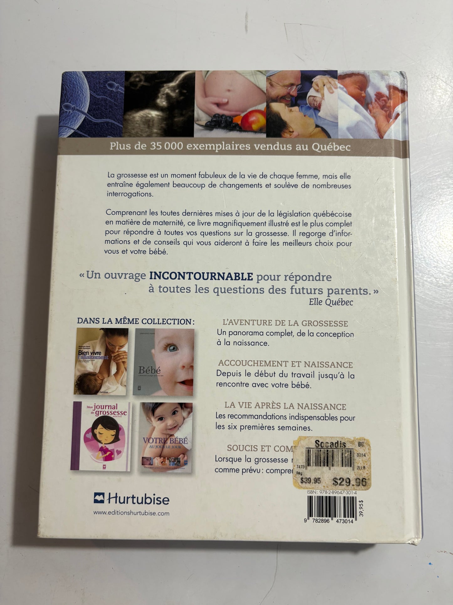 Livre sur la grossesse valeur 30$