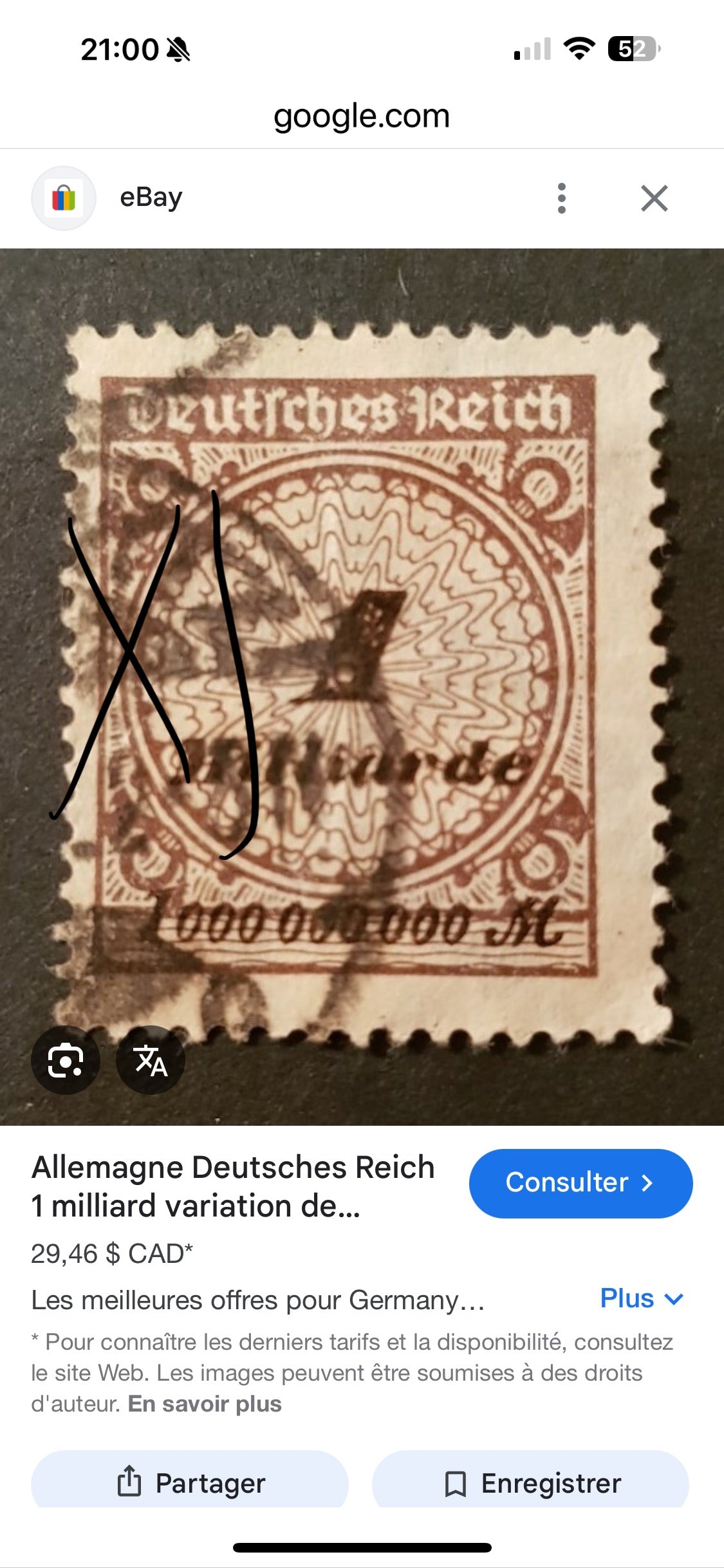 Collection de timbre valeur de 1000$ et plus