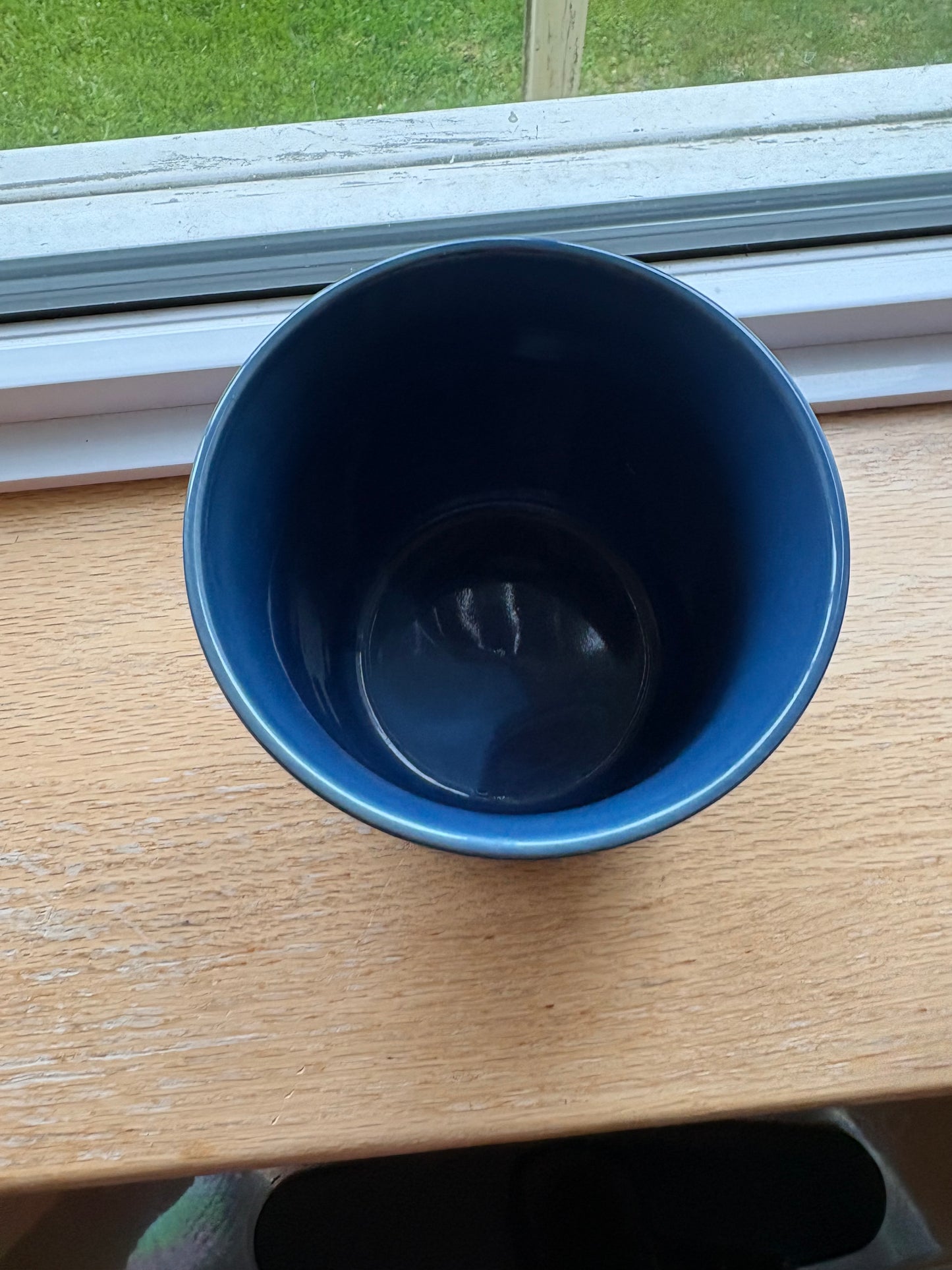 Petit pot céramique pour fleur bleu royal