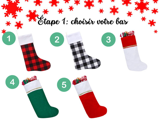 Bas de noël personnalisable voir description ☺️
