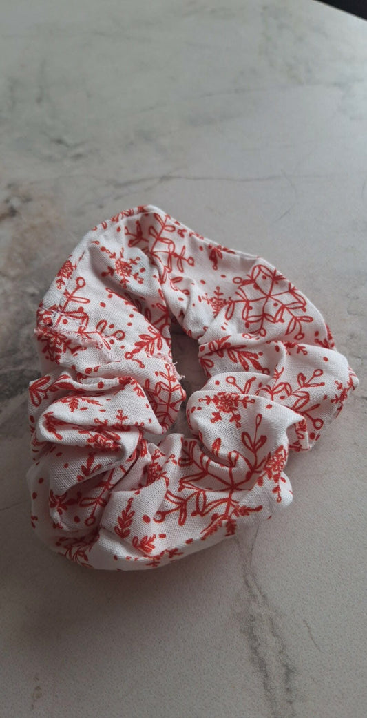 Chouchou flocon rouge