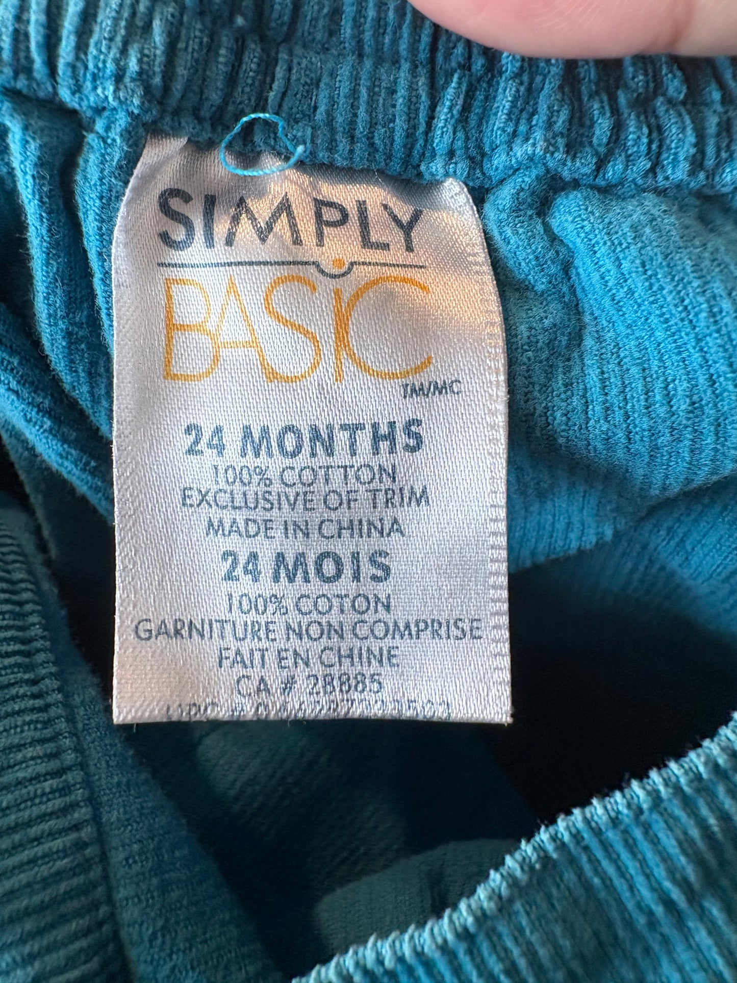 Pantalon simply basic 24 mois
