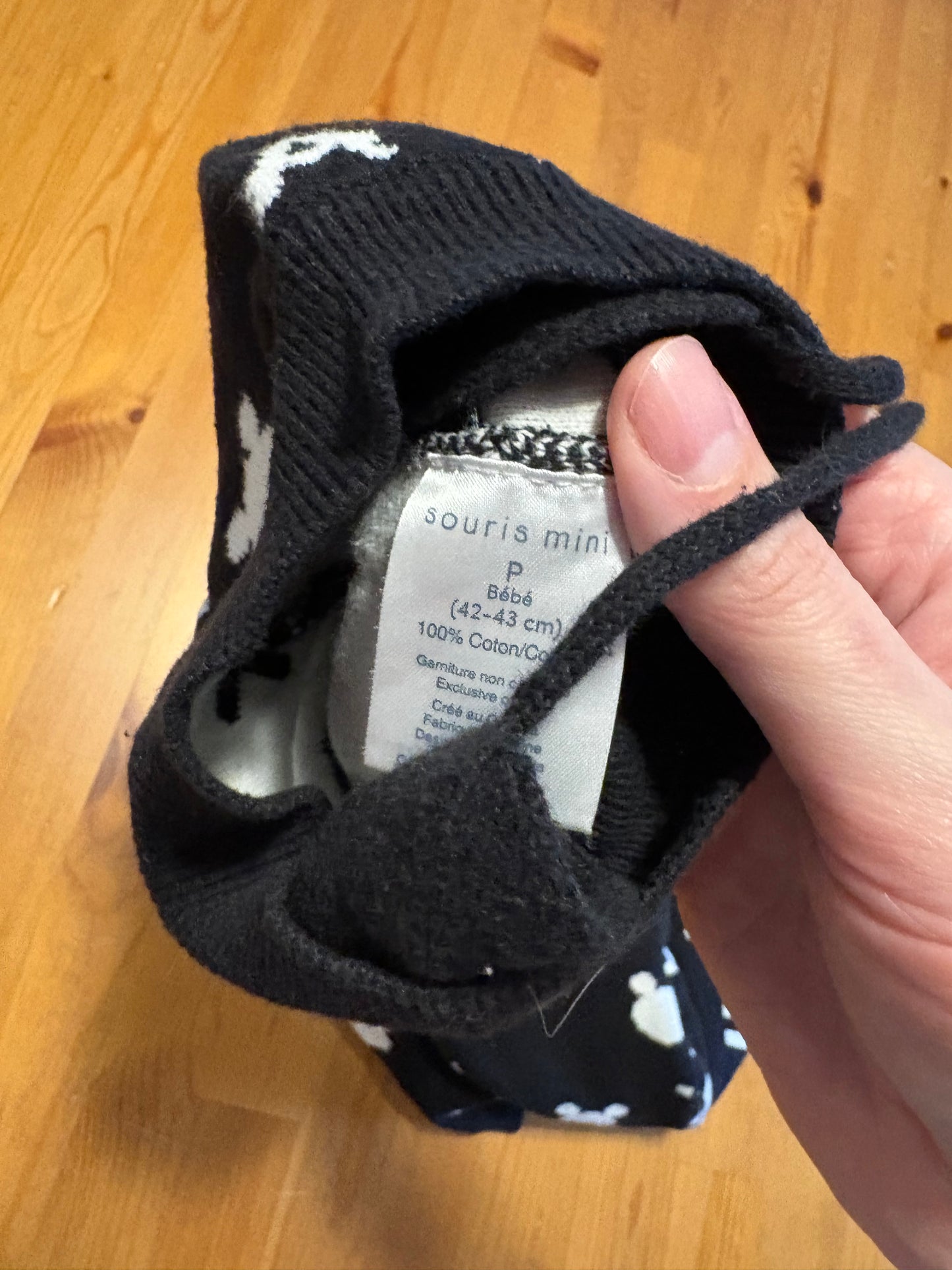 Ensemble souris mini réversible 3-6 mois